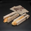 Custom printed brown kraft paper bag for bread+kraft paper french bread bags with window