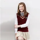 New style girls dress middle school uniform with sweater
