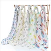 wholesale private label personalised 100% cotton printing baby swaddle wrap big blankets bath towel for new born baby