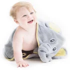 Wholesale ultra soft 100% organic bamboo animated elephant baby shower towel hooded