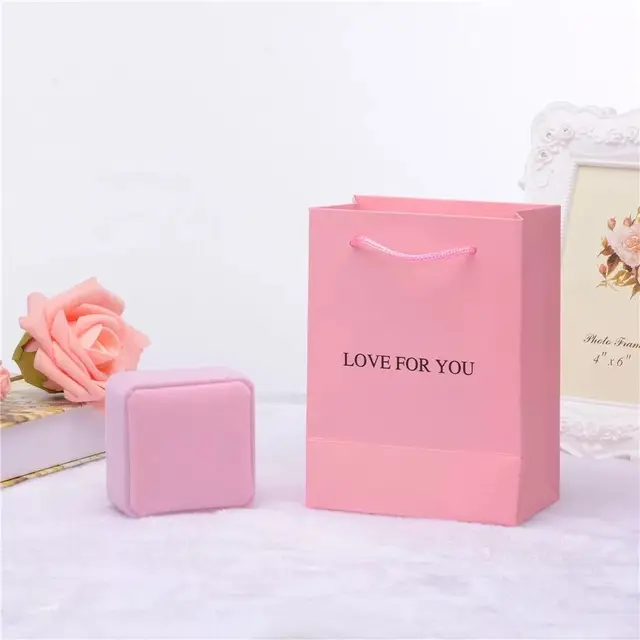 weeding door gift pink die cut packing uv coating paper bags