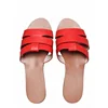 OEM Fashion Women Cutout Sliders Sandals Triple Strap Cushioned Flip Flops Ladies Slipper