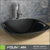 Black Glass Basin Counter Top Bathroom Tempered Glass Basin Sink