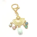 High Quality Handbag Decoration Use And Women Favor Custom Crystal Diamond UFO Style Metal Bag Charm Keychain