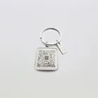 hot saling customized QR code shape metal keyring keychain