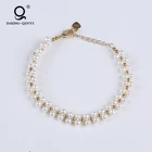 Women Jewelry Cultured Round Shape Fresh Water Pearl 925 Silver Bracelets