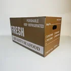 Wholesale Dipping Seafood Waxed Food Paper Moistureproof Die Cutting Carton Packaging Box for Keeping Refrigerated