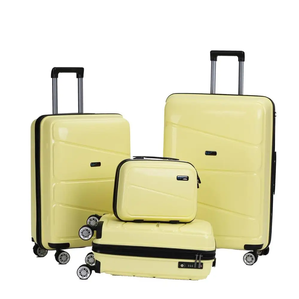 yellow trolley bag