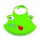FDA approval cartoon pattern waterproof food grade baby feeding silicone bib with private label