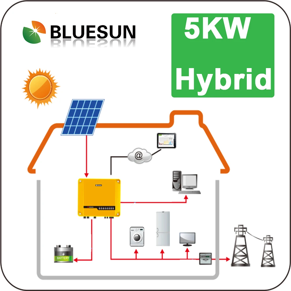 Install Pv Panels Hybrid Solar Inverter 5kw 5000watts Hybrid Solar