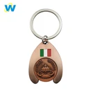 Custom Italian copper keychain, keychain italy roma