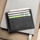 China Factory Card Holders Genuine Leather Thin Slim Front Pocket Wallet