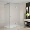 Reversible frameless tempered glass sliding shower room for bathroom