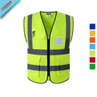 High Quality Manufacturer Custom Reflective Vest Custom Size Safety Reflective Vests