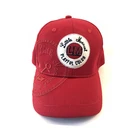 100% cotton baseball cap tower embroidery logo red sports hat