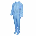 Blue Anti Static Clothing Work Protective Dustproof Breathable Coveralls With Shoes