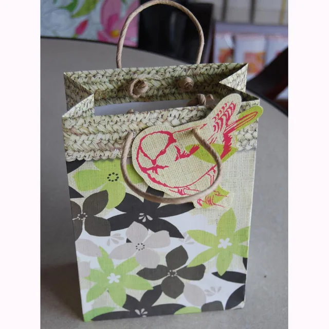 cheap price new style paper gift bag floral prints, paper bag