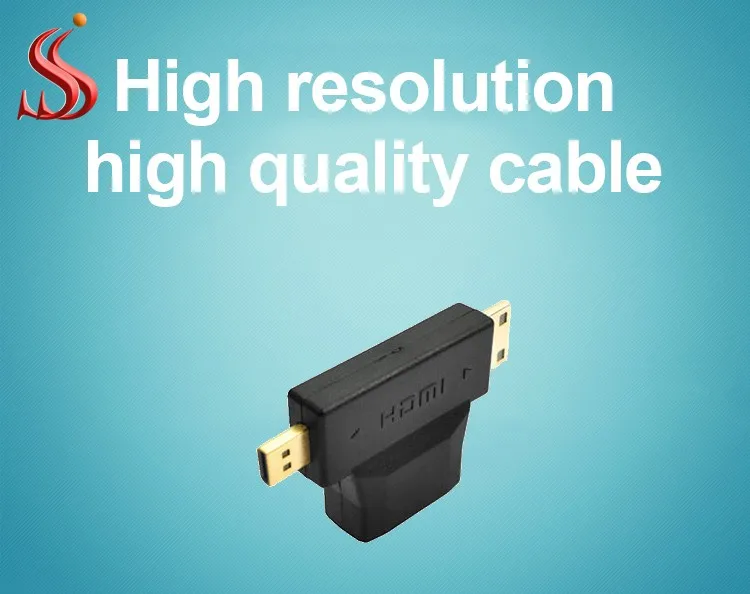 Wholesale 2 in 1 HDMI Female to Mini and micro HDMI Male Converter micro to mini hdmi output audio Adapter - ANKUX.COM