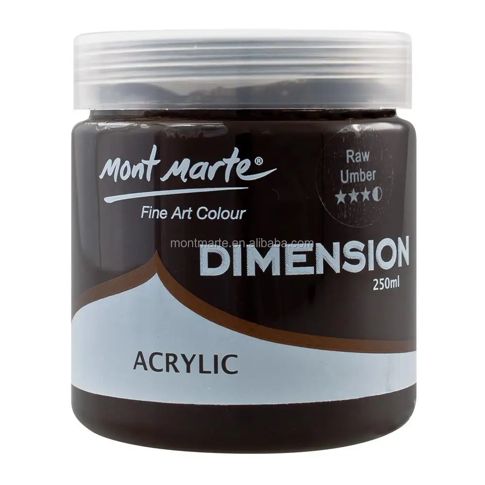 mont marte dimension acrylic 250ml raw umber
