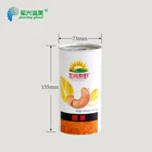recycled kraft cardboard food airtight tube with metal plug