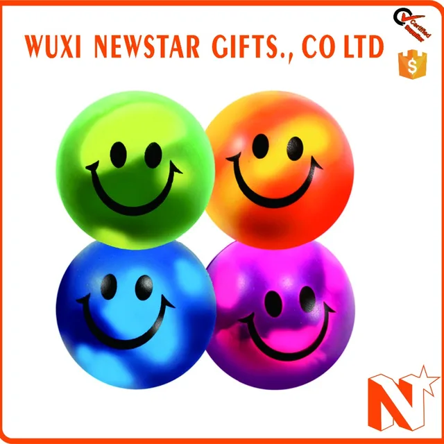 customized logo smiley stress ball