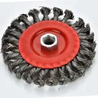 type F100 abrasive wire wheel twisted grinding wheel brush
