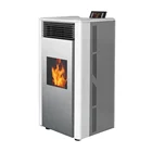 Big elegant white 12 kw wood pellet stove, pellet fires, heater for sale