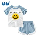 2019 summer hot sale short sleeved boy clothing sets for infant baby
