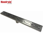 Neodrain ZA3 linear shower floor drain with stainless steel drain cover