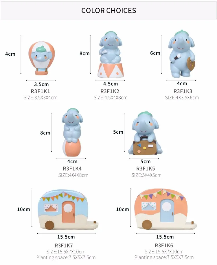roogo wholesale elephant ceramic cheap flower pot stand