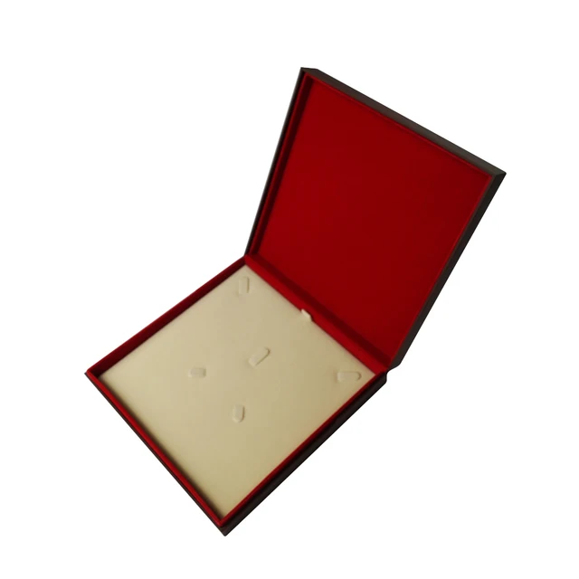 china factory custom logo rigid ring jewelry gift box red beige