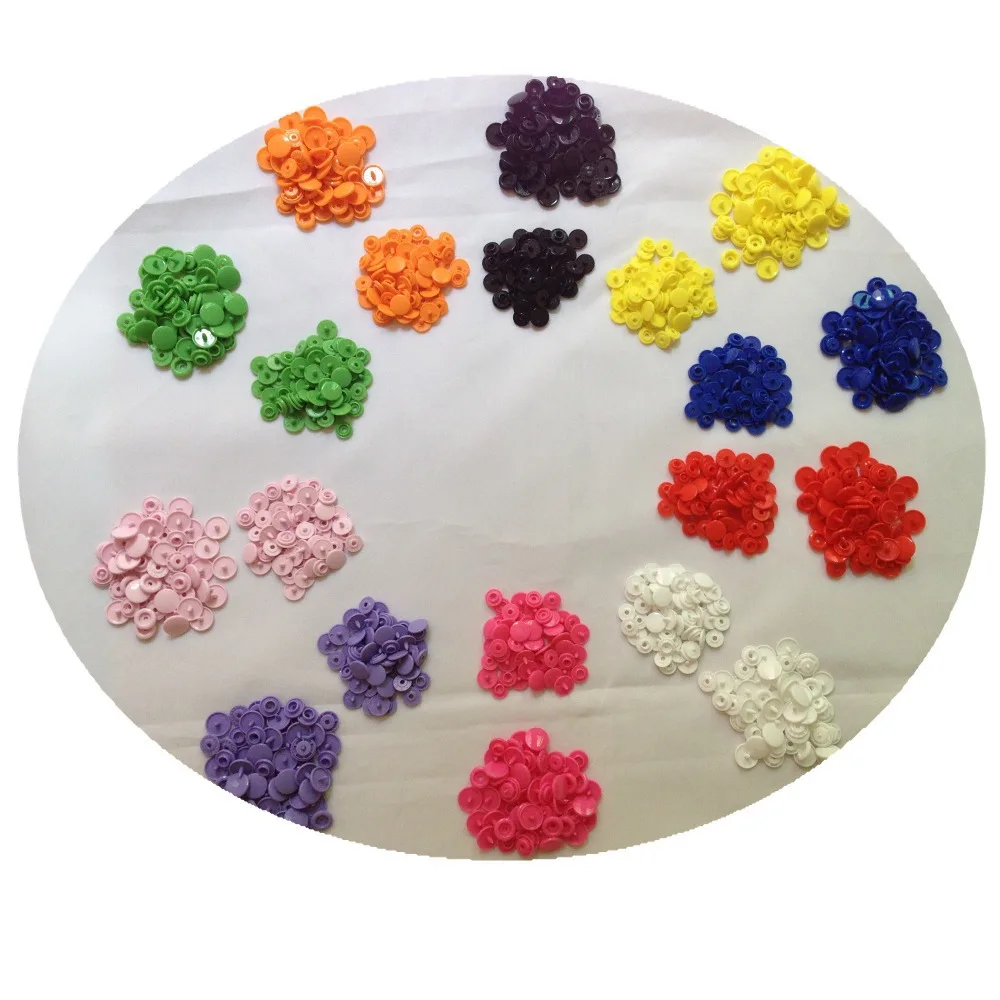 300 Set 10 Colors T5 20 12mm,T3 10mm KAM Snaps Plastic Resin Press Poppers Snap Button Fasteners HD086