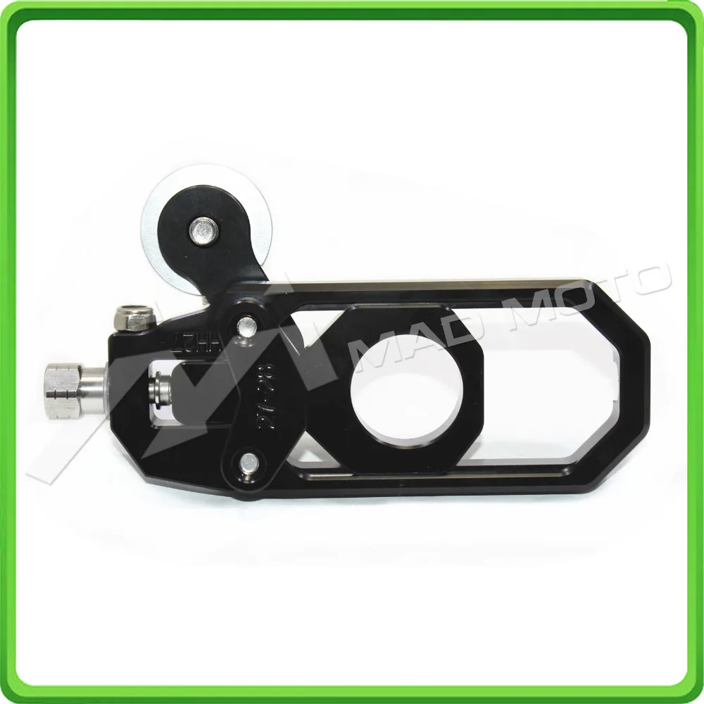 Motorcycle Chain Tensioner Adjuster with spool kit for Yamaha FZ1 2006 2007 2008 2009 2010 2011 2012 2013 2014 2015 Black (8)