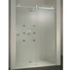 180 degree frameless bathroom sliding glass door shower screen door hardware