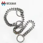 stainless steel pet collar supplies High Polished Weld metal dog collar leather