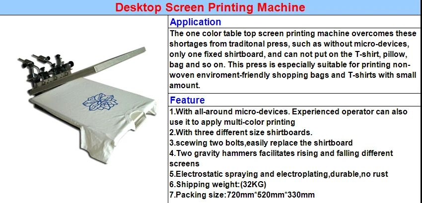 industrial 4 color clothing screen printing machine for clothe business