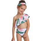2019 Wholesale European Fashion Halter Two Piece Child Beach Wear Kids Swimwear