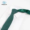 Wholesale army green School Skinny Strips Cheap Silk Knit Tie