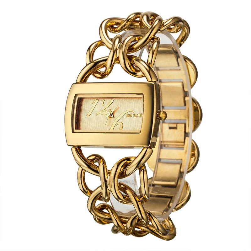 PIN TIME 2015 New Women Fashion Watch Luxury casual Gold Bracelet Watch Women Analog Display Quartz Watch