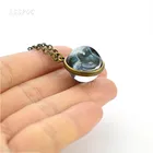 2019 New Wolf Pictures Glass Cabochon Double Sided Pendant Necklace Gift