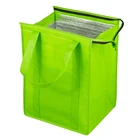 Customized green fabric recycled aluminum foil cooler bag