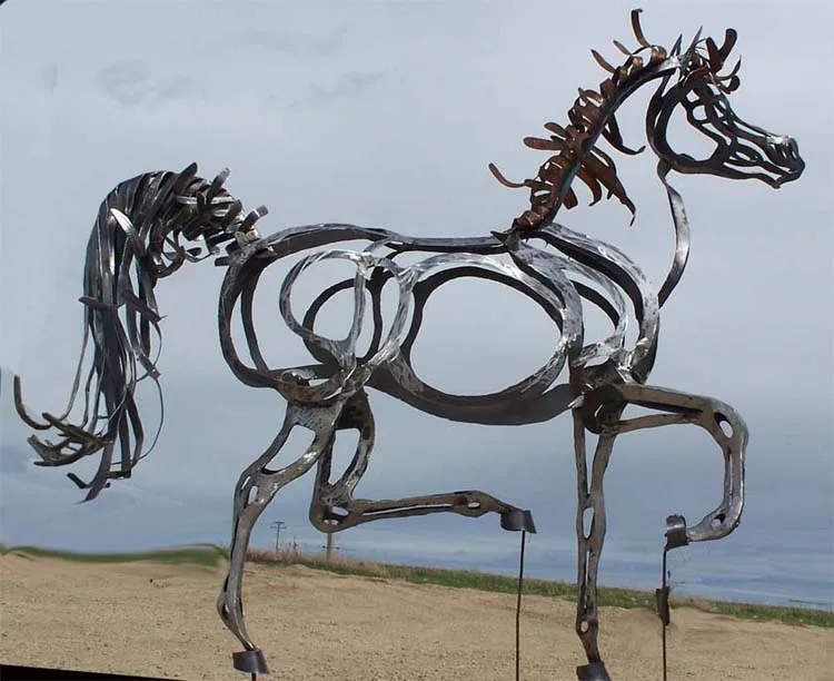 outdoor decorations metal crafts custom horse sculpture for sale