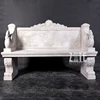 Factory Supply outdoor marble bench stone chair with back