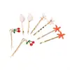 New Fashion Women Girls Gold/Silver Plated Metal butterfly Pearl crystal Flower plastic hair clip Hairpins Hair Accessories