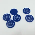 Promotional Custom Food Grade one Color Printed Cheap Logo Plastic Token Coins
