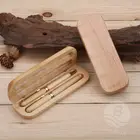 Custom Logo Maple Wood Ballpen with wood pen case