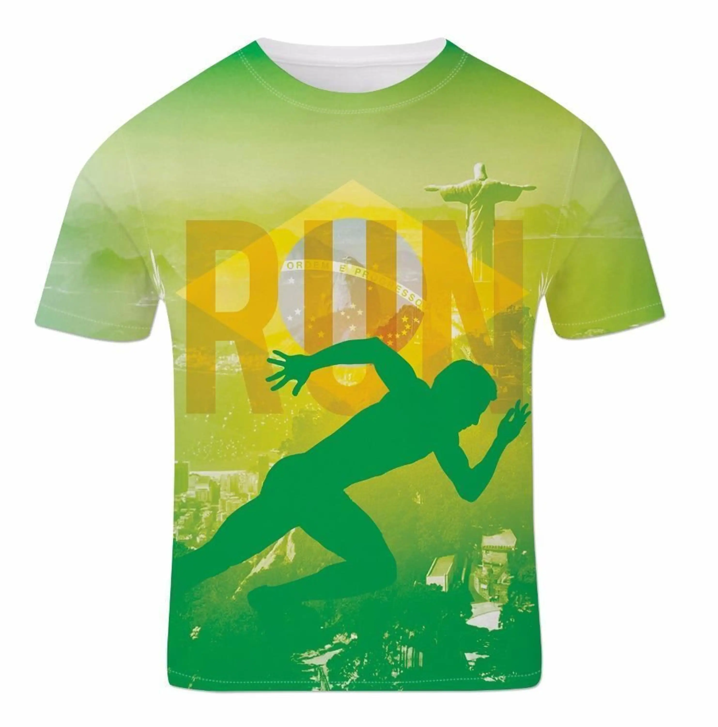 Polyester Dry Fit Moisture Wicking Sublimation Print Running T