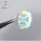 Factory custom 3d hologram transparent label round stickers labels