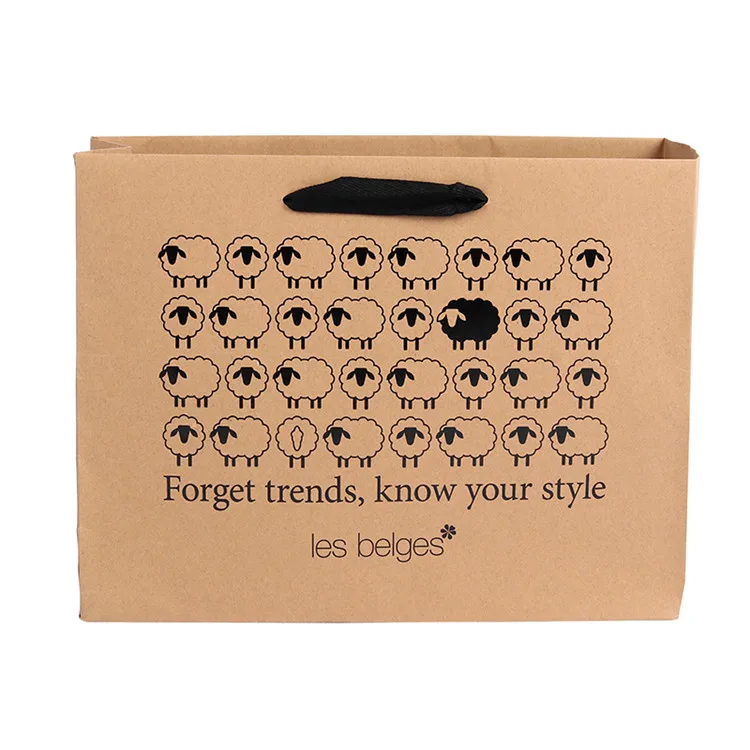 The Latest Special Design Luxury Recycled Printing Sheep Fancy Brown kraft paper bag