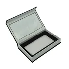 Book Shape Style Custom Logo Black Printed Cell Phone Case Packaging Box with Clear PVC Window